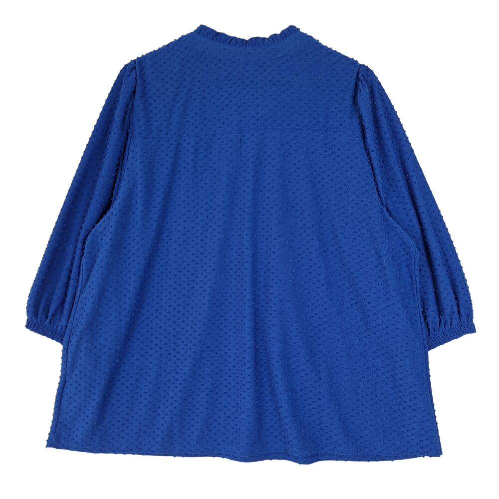 Zac & Rachel Blue Textured Blouse - Picture 7 of 7